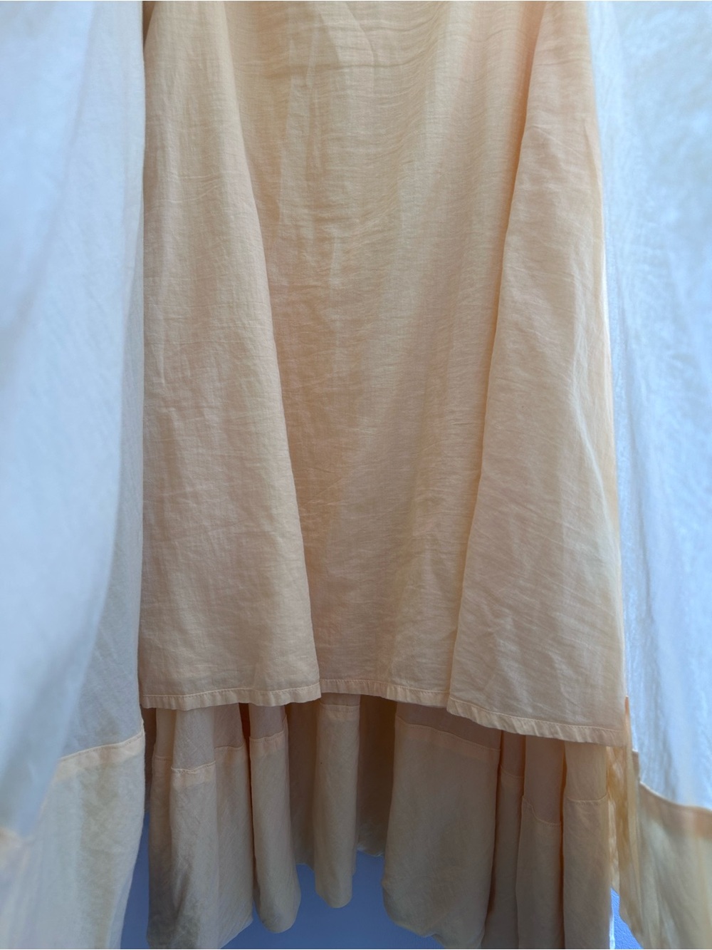 Vintage Joie 100%Cotton Yellow Embroidered Maxi Skirt - Picture 6 of 10